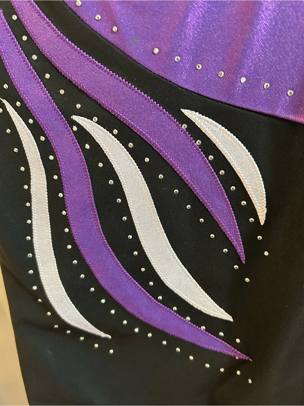 Set of 2 - Girls Purple & Aqua Gymnastics Leotards with Sequins- Size 10A